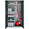 Schäfer Shop Genius Mehrzweckschrank FS, modular, indivuduell erweiterbar, Mittelwand, 4 Fachböden, bis 450 kg, B 1055 x T 520 x H 1950 mm, weißalu/anthrazitgrau