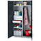 Schäfer Shop Genius Mehrzweckschrank FS, modular, indivuduell erweiterbar, Mittelwand, 4 Fachböden, bis 450 kg, B 1055 x T 520 x H 1950 mm, weißalu/anthrazitgrau