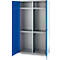 Schäfer Shop Genius Mehrzweckschrank FS, modular, indivuduell erweiterbar, Mittelwand, 4 Fachböden, bis 450 kg, B 1055 x T 520 x H 1950 mm, weißalu/enzianblau