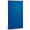 Schäfer Shop Genius Mehrzweckschrank FS, modular, indivuduell erweiterbar, Mittelwand, 4 Fachböden, bis 450 kg, B 1055 x T 520 x H 1950 mm, weißalu/enzianblau