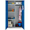 Schäfer Shop Genius Mehrzweckschrank FS, modular, indivuduell erweiterbar, Mittelwand, 4 Fachböden, bis 450 kg, B 1055 x T 520 x H 1950 mm, weißalu/enzianblau