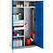 Schäfer Shop Genius Mehrzweckschrank FS, modular, indivuduell erweiterbar, Mittelwand, 4 Fachböden, bis 450 kg, B 1055 x T 520 x H 1950 mm, weißalu/enzianblau