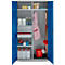 Schäfer Shop Genius Mehrzweckschrank FS, modular, indivuduell erweiterbar, Mittelwand, 4 Fachböden, bis 450 kg, B 1055 x T 520 x H 1950 mm, weißalu/enzianblau