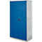 Schäfer Shop Genius Mehrzweckschrank FS, modular, indivuduell erweiterbar, Mittelwand, 4 Fachböden, bis 450 kg, B 1055 x T 520 x H 1950 mm, weißalu/enzianblau