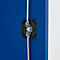 Schäfer Shop Genius Mehrzweckschrank FS, modular, indivuduell erweiterbar, Mittelwand, 4 Fachböden, bis 450 kg, B 1055 x T 520 x H 1950 mm, weißalu/enzianblau