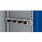 Schäfer Shop Genius Mehrzweckschrank FS, modular, indivuduell erweiterbar, Mittelwand, 4 Fachböden, bis 450 kg, B 1055 x T 520 x H 1950 mm, weißalu/enzianblau