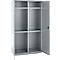 Schäfer Shop Genius Mehrzweckschrank FS, modular, indivuduell erweiterbar, Mittelwand, 4 Fachböden, bis 450 kg, B 1055 x T 520 x H 1950 mm, weißalu/weißalu
