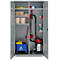 Schäfer Shop Genius Mehrzweckschrank FS, modular, indivuduell erweiterbar, Mittelwand, 4 Fachböden, bis 450 kg, B 1055 x T 520 x H 1950 mm, weißalu/weißalu