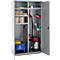 Schäfer Shop Genius Mehrzweckschrank FS, modular, indivuduell erweiterbar, Mittelwand, 4 Fachböden, bis 450 kg, B 1055 x T 520 x H 1950 mm, weißalu/weißalu