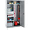 Schäfer Shop Genius Mehrzweckschrank FS, modular, indivuduell erweiterbar, Mittelwand, 4 Fachböden, bis 450 kg, B 1055 x T 520 x H 1950 mm, weißalu/weißalu