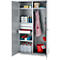 Schäfer Shop Genius Mehrzweckschrank FS, modular, indivuduell erweiterbar, Mittelwand, 4 Fachböden, bis 450 kg, B 1055 x T 520 x H 1950 mm, weißalu/weißalu