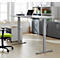 Schäfer Shop Genius mesa de oficina AERO FLEX, 1 paso, pie C, ancho 1600 x fondo 800 x alto 700-1200 mm, con panel de control, blanco