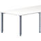 Schäfer Shop Genius Mesa de reuniones MODENA FLEX, ajustable en altura, forma trapecial, 4 patas de tubo cuadrado, An 1600 x P 800 mm, blanco