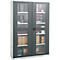 Schäfer Shop Genius metalen materiaalkast FS, met kijkvenster, ventilatiegaten, B 1343 x D 520 x H 1950 mm, 5 OH, tot 750 kg, lichtgrijs/antraciet