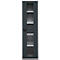 Schäfer Shop Genius metalen materiaalkast FS, met kijkvenster, ventilatiegaten, B 545 x D 520 x H 1950 mm, 5 OH, tot 250 kg, blank.alu kleurig/antraciet