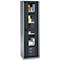Schäfer Shop Genius metalen materiaalkast FS, met kijkvenster, ventilatiegaten, B 545 x D 520 x H 1950 mm, 5 OH, tot 250 kg, blank.alu kleurig/antraciet
