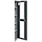 Schäfer Shop Genius metalen materiaalkast FS, met kijkvenster, ventilatiegaten, B 545 x D 520 x H 1950 mm, 5 OH, tot 250 kg, blank.alu kleurig/antraciet