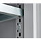 Schäfer Shop Genius metalen materiaalkast FS, met kijkvenster, ventilatiegaten, B 545 x D 520 x H 1950 mm, 5 OH, tot 250 kg, blank.alu kleurig/blank.alu kleurig