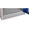 Schäfer Shop Genius metalen materiaalkast FS, met kijkvenster, ventilatiegaten, B 545 x D 520 x H 1950 mm, 5 OH, tot 250 kg, blank.alu kleurig/gentiaanblauw