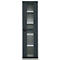 Schäfer Shop Genius metalen materiaalkast FS, met kijkvenster, ventilatiegaten, B 545 x D 520 x H 1950 mm, 5 OH, tot 250 kg, lichtgrijs/antraciet