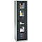 Schäfer Shop Genius metalen materiaalkast FS, met kijkvenster, ventilatiegaten, B 545 x D 520 x H 1950 mm, 5 OH, tot 250 kg, lichtgrijs/antraciet