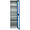 Schäfer Shop Genius metalen materiaalkast FS, met kijkvenster, ventilatiegaten, B 545 x D 520 x H 1950 mm, 5 OH, tot 250 kg, lichtgrijs/gentiaanblauw
