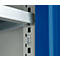 Schäfer Shop Genius metalen materiaalkast FS, met kijkvenster, ventilatiegaten, B 545 x D 520 x H 1950 mm, 5 OH, tot 250 kg, lichtgrijs/gentiaanblauw