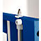 Schäfer Shop Genius metalen materiaalkast FS, met kijkvenster, ventilatiegaten, B 545 x D 520 x H 1950 mm, 5 OH, tot 250 kg, lichtgrijs/gentiaanblauw
