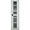 Schäfer Shop Genius metalen materiaalkast FS, met kijkvenster, ventilatiegaten, B 545 x D 520 x H 1950 mm, 5 OH, tot 250 kg, lichtgrijs/lichtgrijs