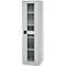 Schäfer Shop Genius metalen materiaalkast FS, met kijkvenster, ventilatiegaten, B 545 x D 520 x H 1950 mm, 5 OH, tot 250 kg, lichtgrijs/lichtgrijs