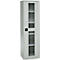 Schäfer Shop Genius metalen materiaalkast FS, met kijkvenster, ventilatiegaten, B 545 x D 520 x H 1950 mm, 5 OH, tot 250 kg, lichtgrijs/lichtgrijs