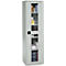 Schäfer Shop Genius metalen materiaalkast FS, met kijkvenster, ventilatiegaten, B 545 x D 520 x H 1950 mm, 5 OH, tot 250 kg, lichtgrijs/lichtgrijs