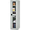 Schäfer Shop Genius metalen materiaalkast FS, met kijkvenster, ventilatiegaten, B 545 x D 520 x H 1950 mm, 5 OH, tot 250 kg, lichtgrijs/lichtgrijs