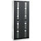 Schäfer Shop Genius metalen materiaalkast FS, met kijkvenster, ventilatiegaten, B 810 x D 520 x H 1950 mm, 5 OH, tot 300 kg, lichtgrijs/antraciet