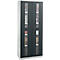 Schäfer Shop Genius metalen materiaalkast FS, met kijkvenster, ventilatiegaten, B 810 x D 520 x H 1950 mm, 5 OH, tot 300 kg, lichtgrijs/antraciet