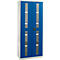 Schäfer Shop Genius metalen materiaalkast FS, met kijkvenster, ventilatiegaten, B 810 x D 520 x H 1950 mm, 5 OH, tot 300 kg, lichtgrijs/gentiaanblauw