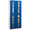 Schäfer Shop Genius metalen materiaalkast FS, met kijkvenster, ventilatiegaten, B 810 x D 520 x H 1950 mm, 5 OH, tot 300 kg, lichtgrijs/gentiaanblauw
