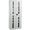 Schäfer Shop Genius metalen materiaalkast FS, met kijkvenster, ventilatiegaten, B 810 x D 520 x H 1950 mm, 5 OH, tot 300 kg, lichtgrijs/lichtgrijs
