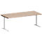 Schäfer Shop Genius MODENA FLEX bureau, 2000 x 1000 mm, eiken decor/wit aluminium