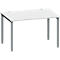 Schäfer Shop Genius MODENA FLEX bureau, 4-poots ronde buis, B 1200 x D 800 mm, lichtgrijs/antraciet