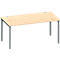 Schäfer Shop Genius MODENA FLEX bureau, 4-poots ronde buis, B 1600 x D 800 mm, ahorn/antraciet