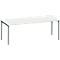 Schäfer Shop Genius MODENA FLEX bureau, 4-poots ronde buis, B 2000 x D 1000 mm, lichtgrijs/antraciet