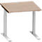 Schäfer Shop Genius MODENA FLEX bureau, 800 x 800 mm, eiken decor/wit aluminium