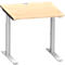 Schäfer Shop Genius MODENA FLEX bureau, 800 x 800 mm, esdoorn