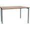 Schäfer Shop Genius MODENA FLEX bureau, breedte 1200 mm, aan één zijde ingekort, eiken/wit aluminium