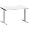 Schäfer Shop Genius MODENA FLEX bureau, T-poot ronde buis, B 1200 x D 800 mm, lichtgrijs