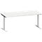 Schäfer Shop Genius MODENA FLEX bureau, T-poot ronde buis, B 1800 x D 800 mm, lichtgrijs