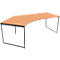 Schäfer Shop Genius MODENA FLEX escritorio angular, 135°, pata de soporte, fijación a la izquierda, de B, 2165 mm de ancho, acabado haya