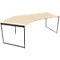 Schäfer Shop Genius MODENA FLEX escritorio angular, 135°, pata de soporte, fijación a la izquierda, de B, anchura 2165 mm, decoración arce