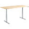 Schäfer Shop Genius MODENA FLEX vergadertafel, bootvorm, hoogte elektrisch verstelbaar, T-poot, B 2000 x D 800/1000 mm, ahorndecor 